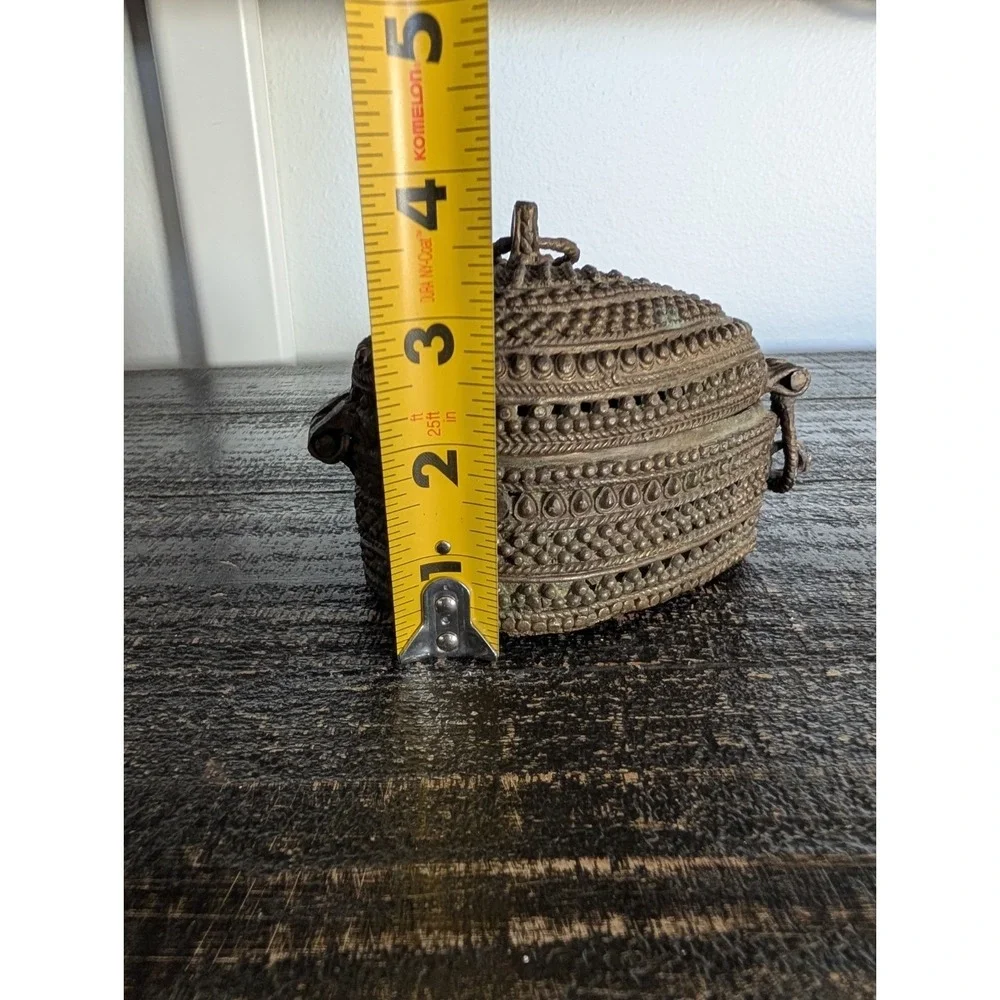 Vintage Old Handcrafted Brass Unique Jali Cut Work Multi Purpose Use Box‎
